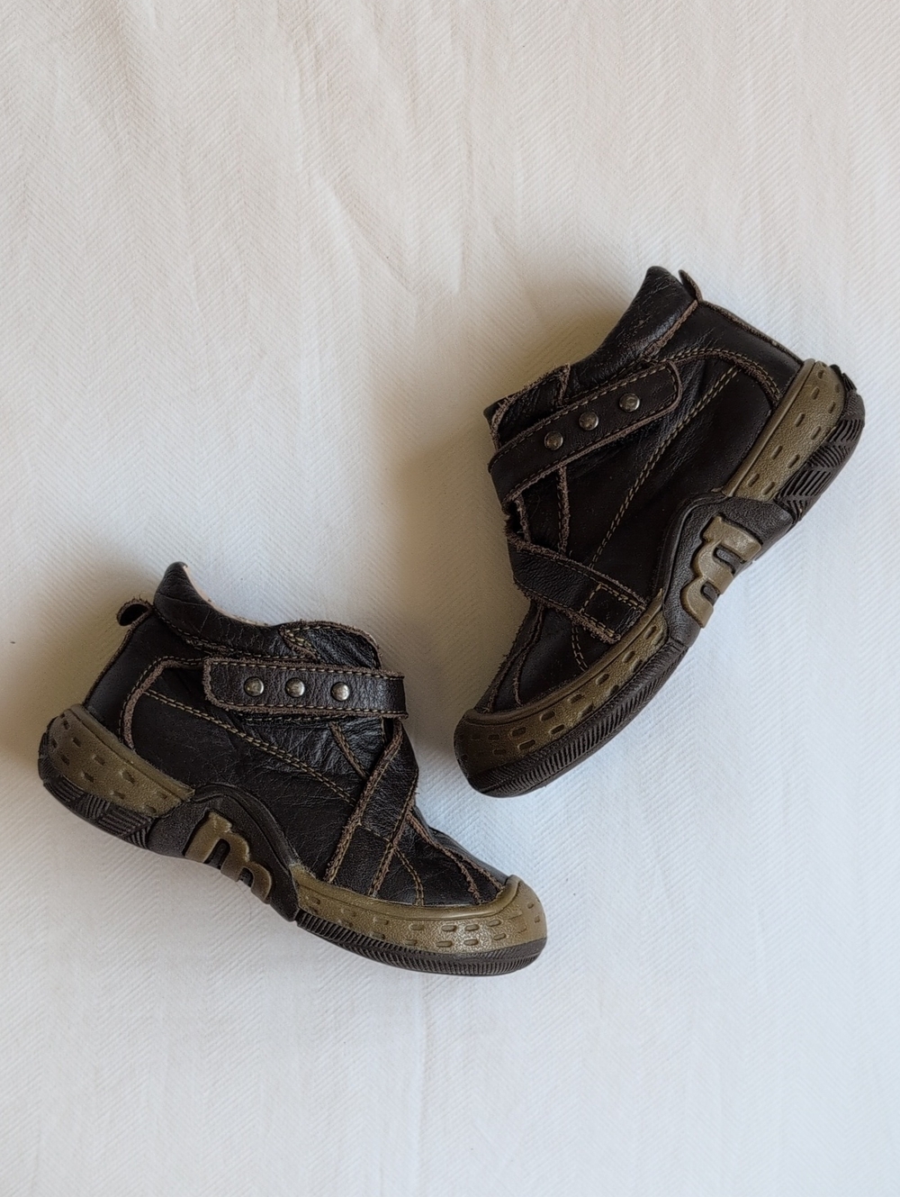 Brida Kids European Brown Leather Velcro Orthopedic Sneakers Shoes EU 25